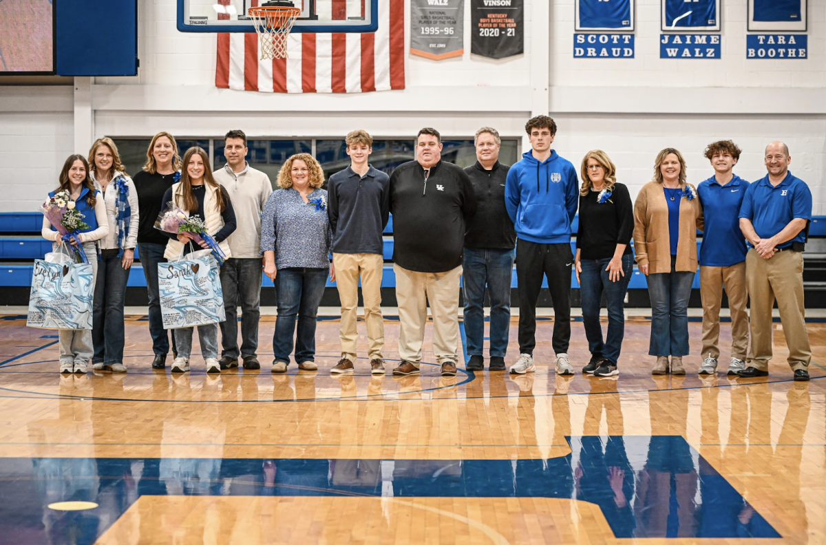 The Track and Field team get together for a group photo. 